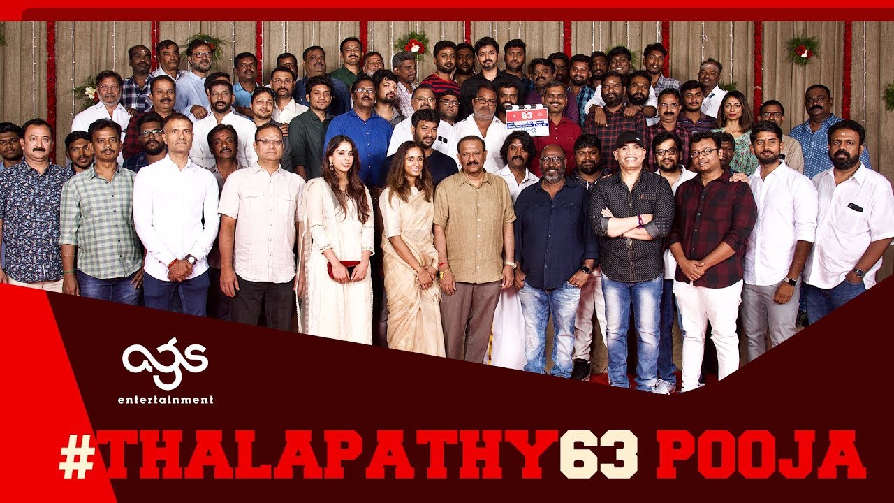 Thalapathy63 Pooja | Thalapathy Vijay, Atlee, Kalpathi S. Aghoram, A R Rahman, Nayanthara