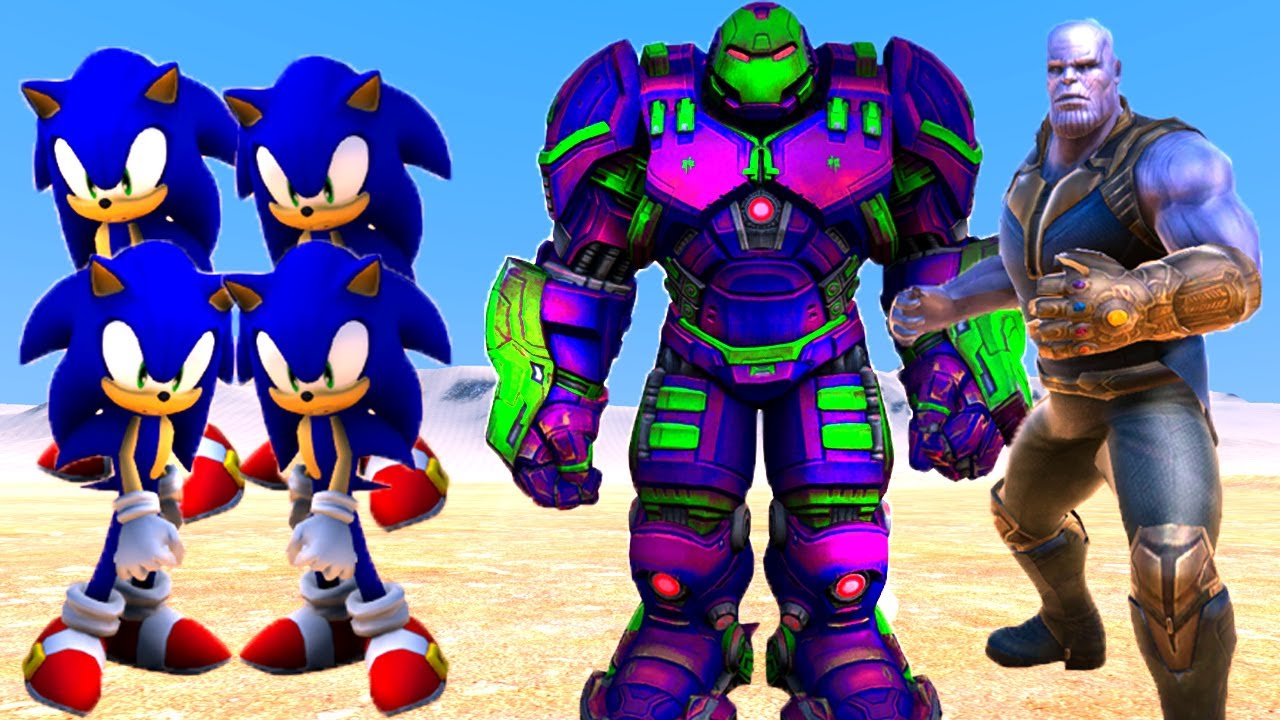 Thanos Hulkbuster vs Kirpi Sonic Ordusu - Ultimate Epic Battle Simulator