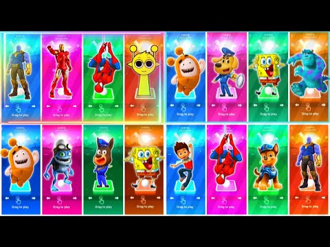 THANOS VS THE AVENGERS VS SPIDERMAN VS SPRUNKI INCREDIBOX Tiles hop Coffin Dance