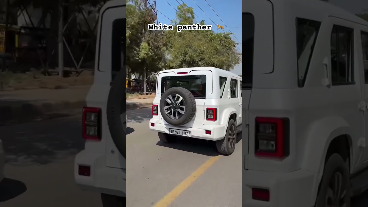 Thar ROXX 2025 White Panther 🐆 #automobile #thar4x4 #tharroxx #whitethar