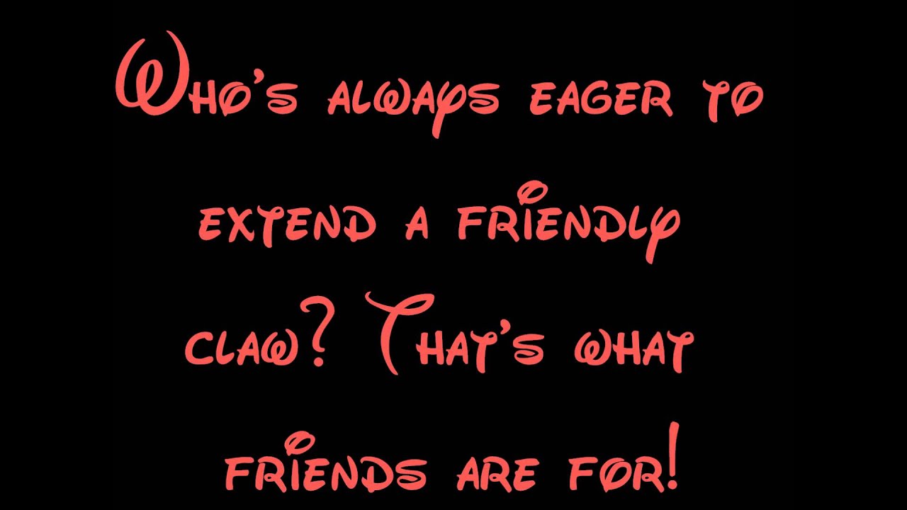 That's What Friends Are For (The Vulture Song) - The Jungle Book Lyrics HD