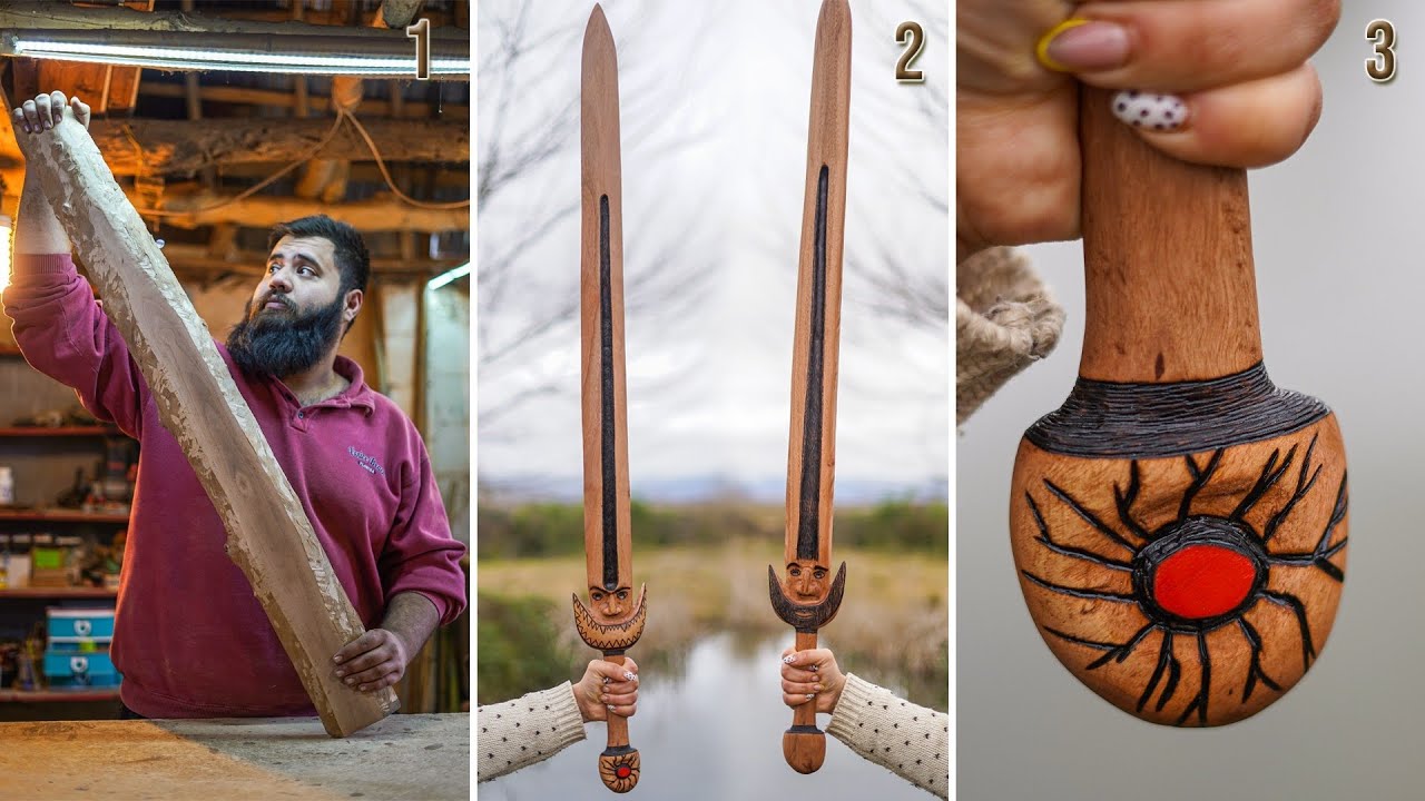 The Almighty Sword! Eucalyptus wood & Power carving