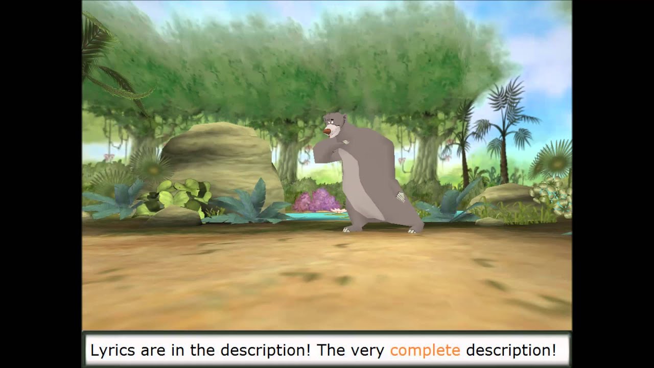 The bare necessities, with lyrics, Jungle Book Groove Party