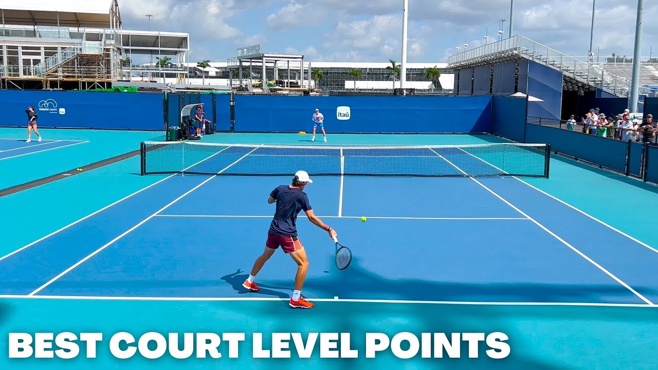The Best Court Level Tennis Points That You've Never Seen Before [4K 60fps]