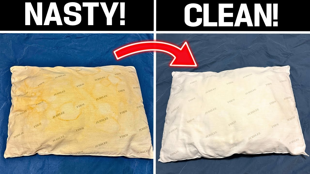The Best Way to Clean Pillows (AMAZING RESULTS)!!