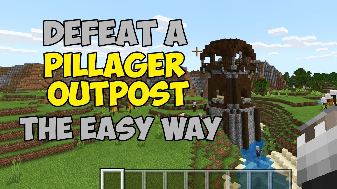 The BEST Way To Clear Out A Pillager Outpost In Minecraft Bedrock