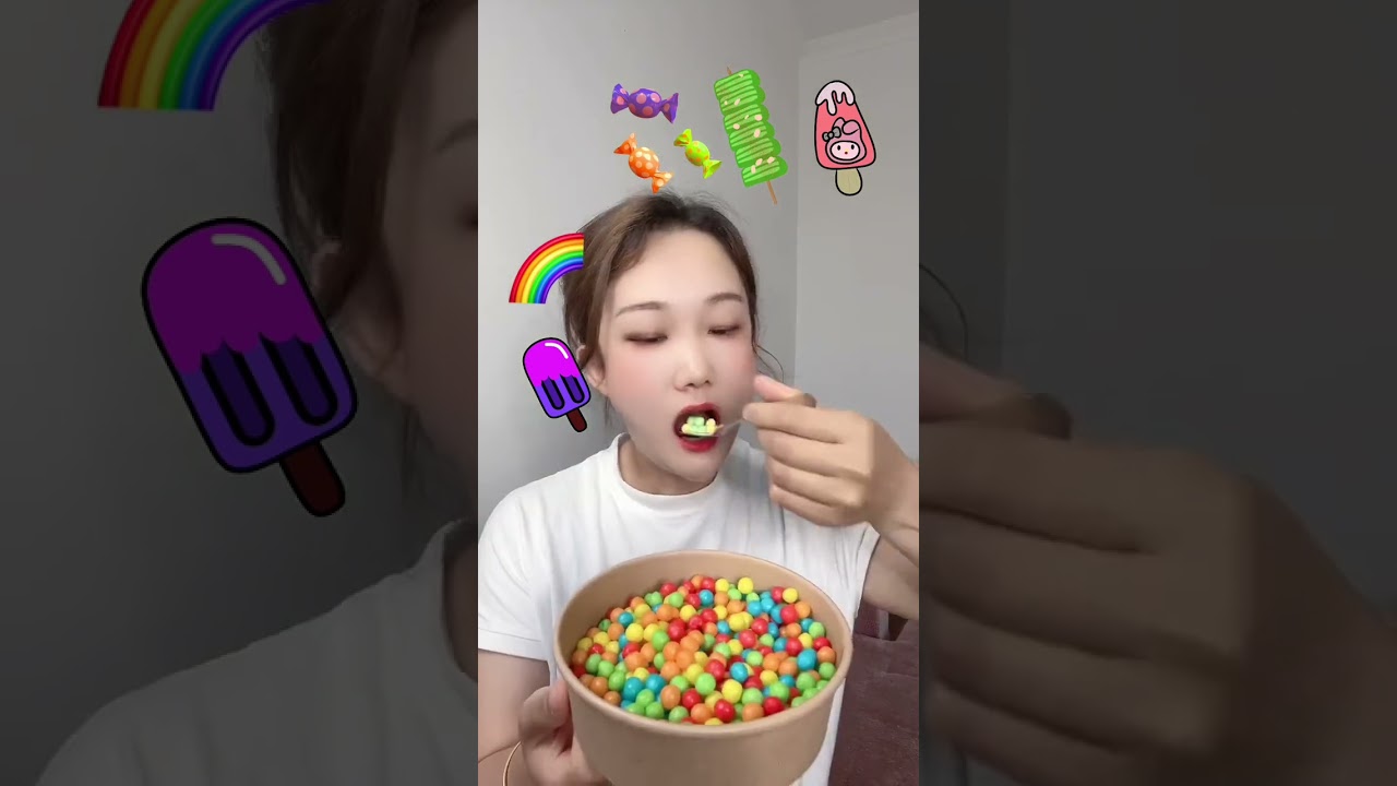The challenge of eating emoticon pack with gourmet girl #302
