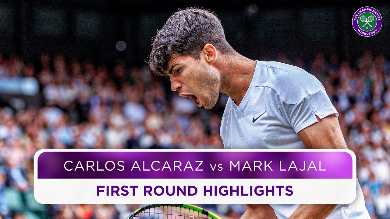 The Champion entertains on Centre Court | Carlos Alcaraz v Mark Lajal  | Highlights | Wimbledon 2024