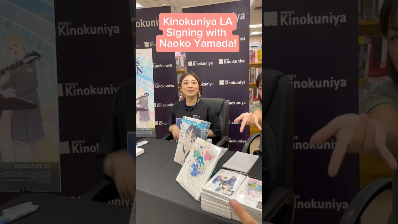 THE COLORS WITHIN director Naoko Yamada stopped in to Kinokuniya LA for a signing! 💖🌈
