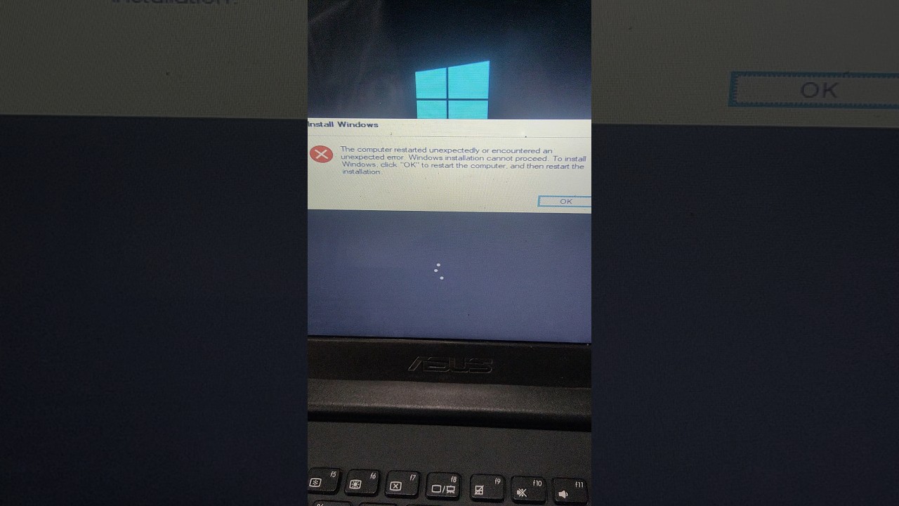 The computer restarted unexpectedly or encountered an unexpected error windows 10 Solution #shorts