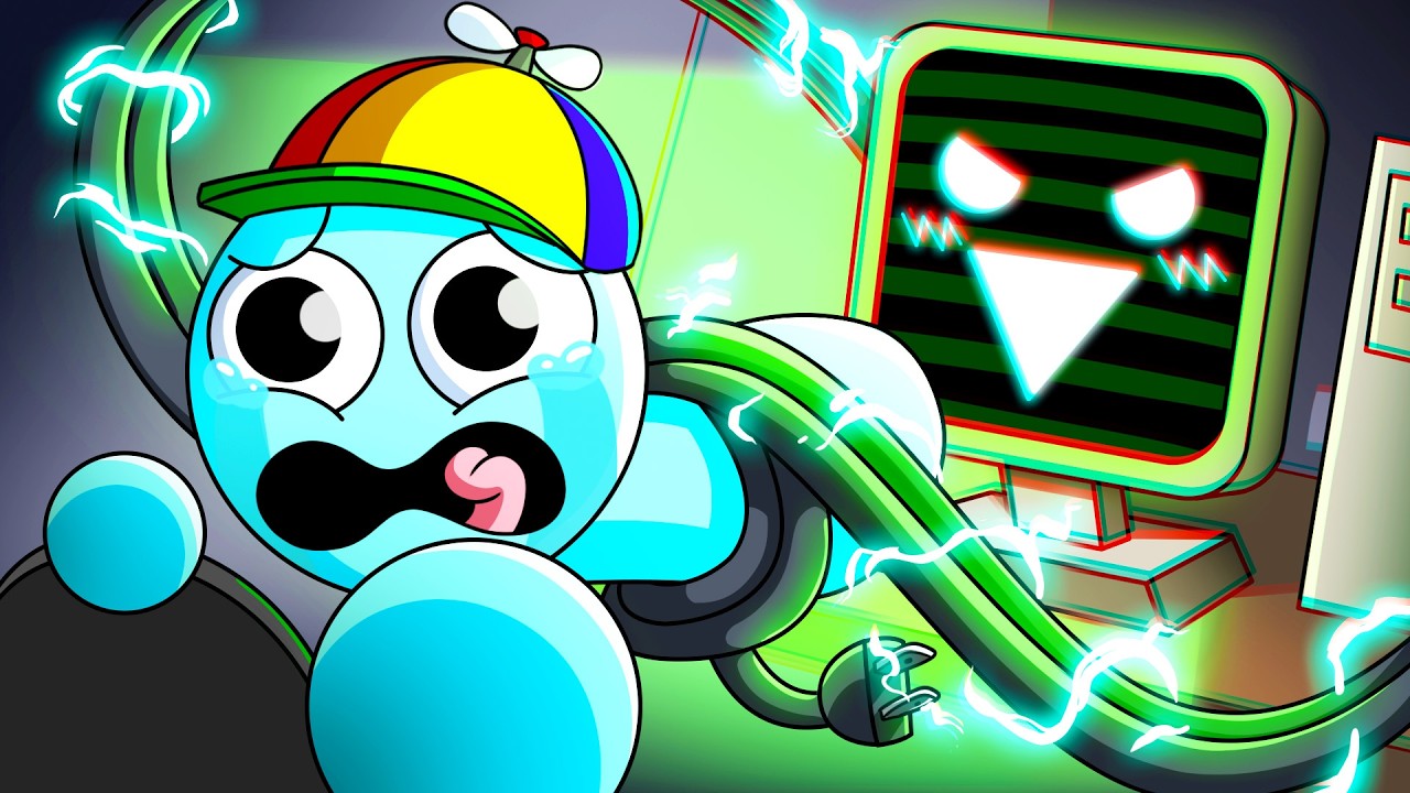 The DARK ORIGIN of MR. FUN COMPUTER... (Cartoon Animation)