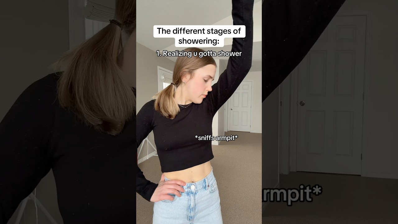 The different stages of showering #comedy #relatable #pov #skit