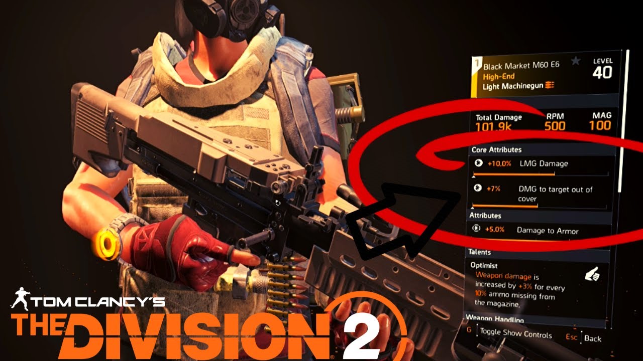 The Division 2 - THE BEST GUN ATTRIBUTES IN TU8!