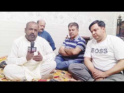 The family of Sapna Kumari, who was murdered in India, speaking to the media in Sukkur. Mukhi Eshwar