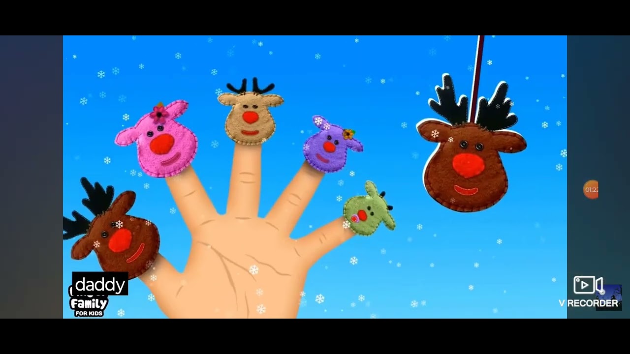 The Finger Family Deer Family Nursery Rhyme | Christmas Finger Family Songs (REUPLOADED)