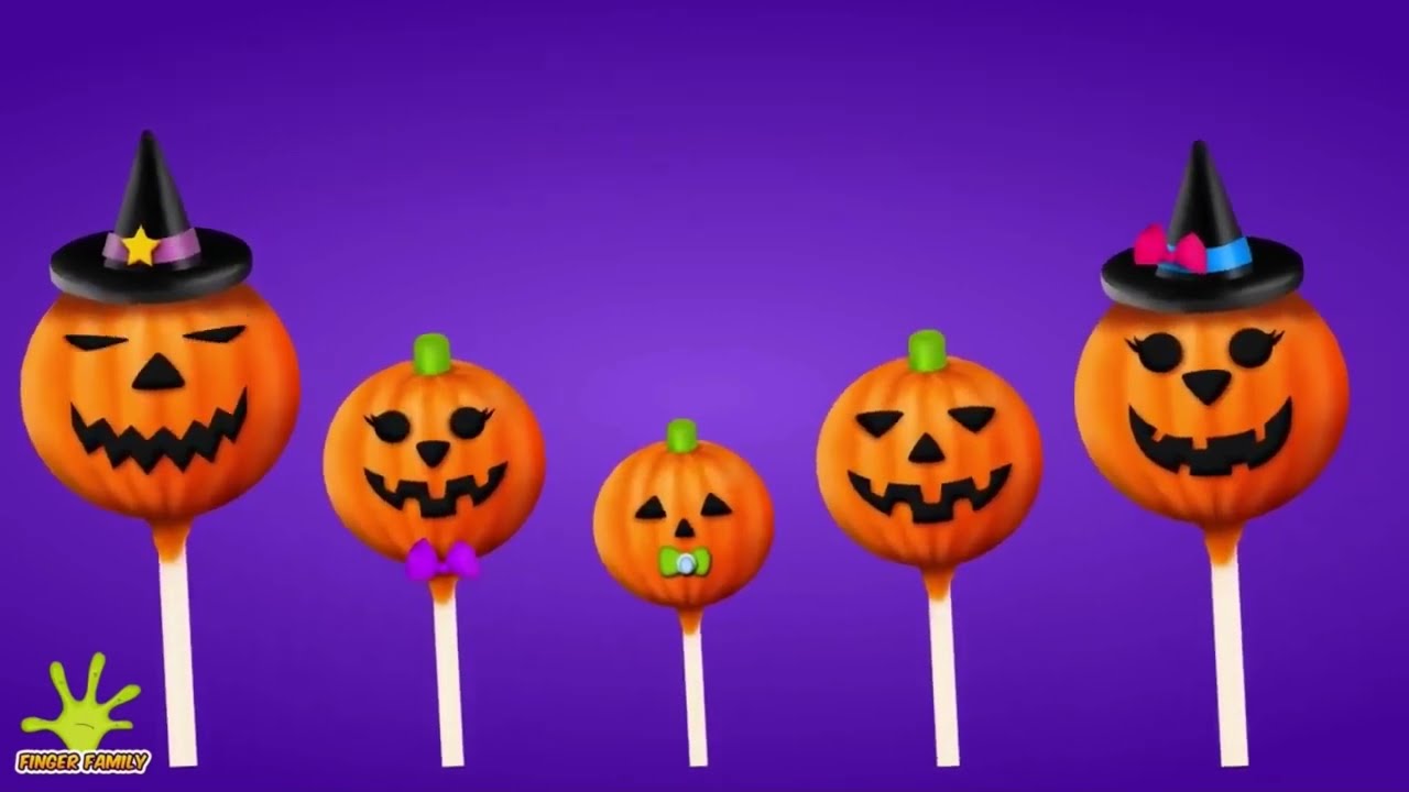The Finger Family Pumpkin Cake Pop Family Nursery Rhyme | Halloween Finger Family Songs(REUPLOADED)