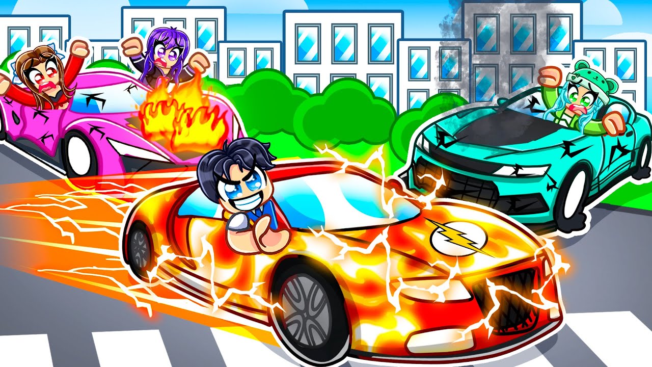 The FLASH CAR SPEEDRUNNER vs HUNTERS In DRIVING EMPIRE! (Roblox)