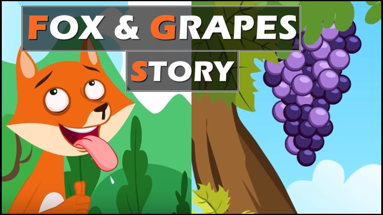 THE FOX and THE SOUR GRAPES Story in English | Short Story for Kids