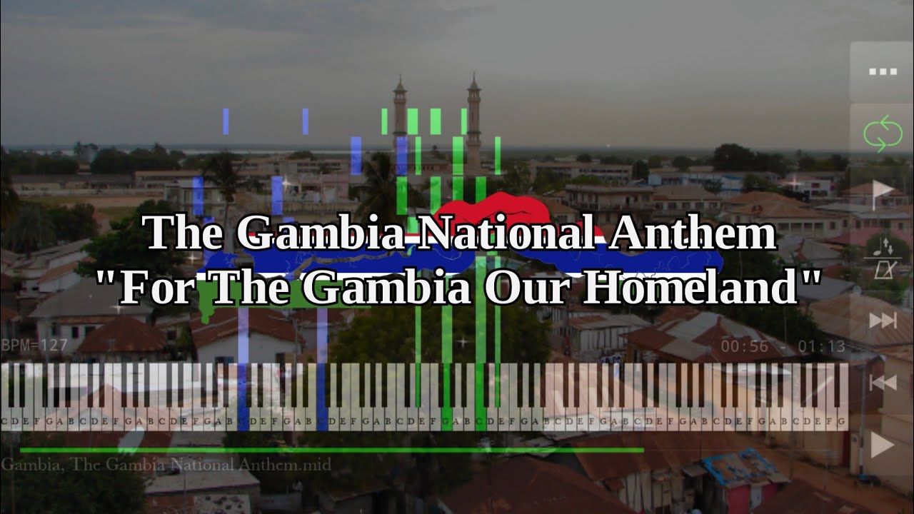 The Gambia National Anthem | For The Gambia Our Homeland - Piano