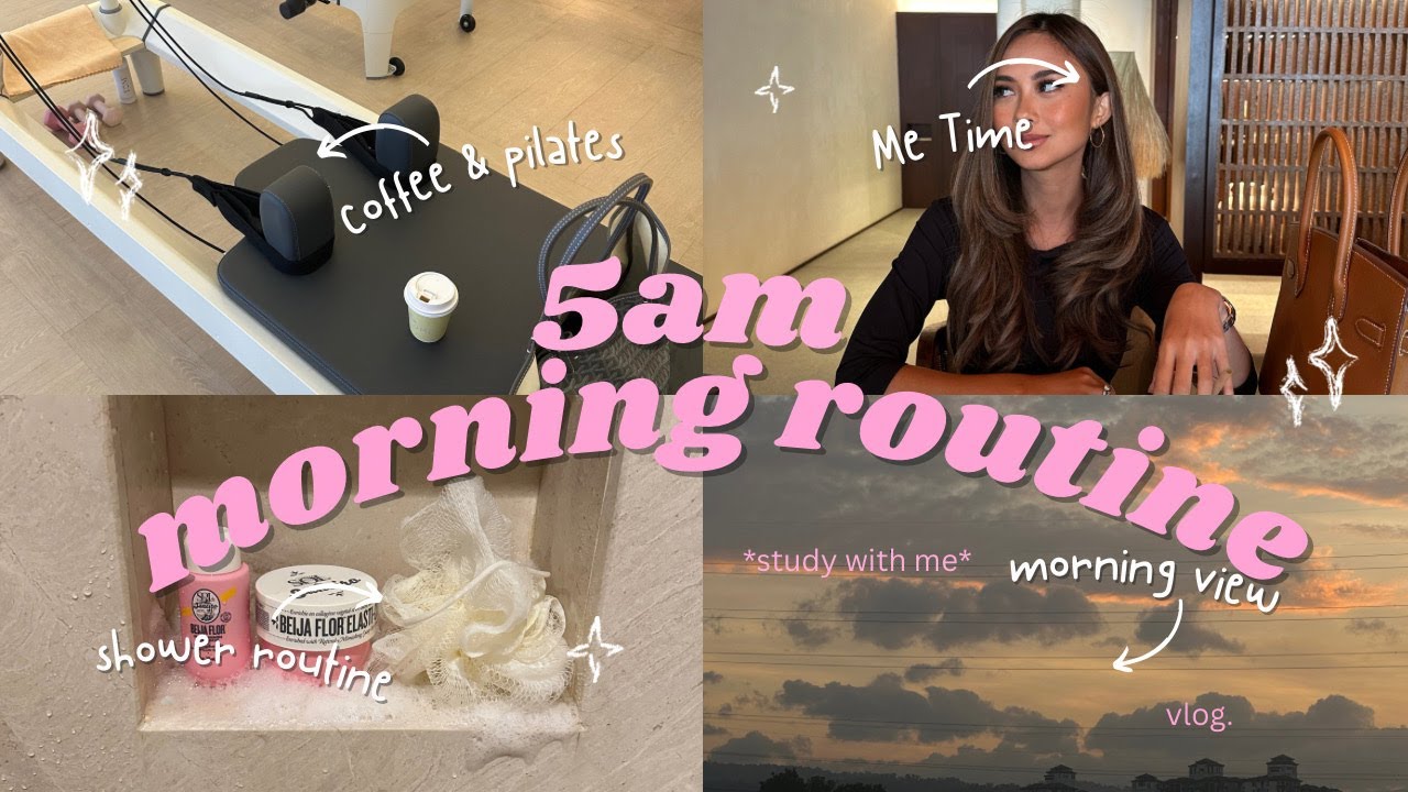 The girl's diaries : Episode 2 , xoxo ♡ 5am morning routine, study with me, grocery shopping, etc