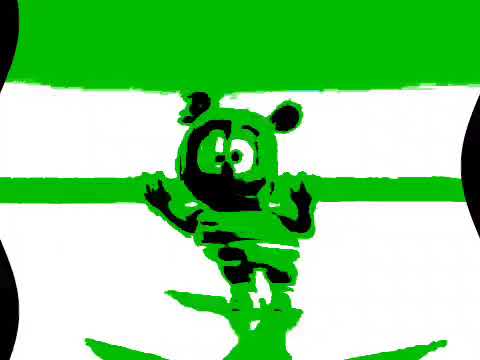The gummy bear song true long English in super slow