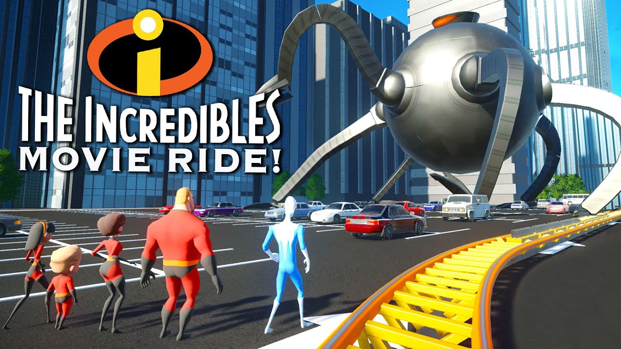 THE INCREDIBLES! MOVIE RIDE & Roller Coaster! (POV)
