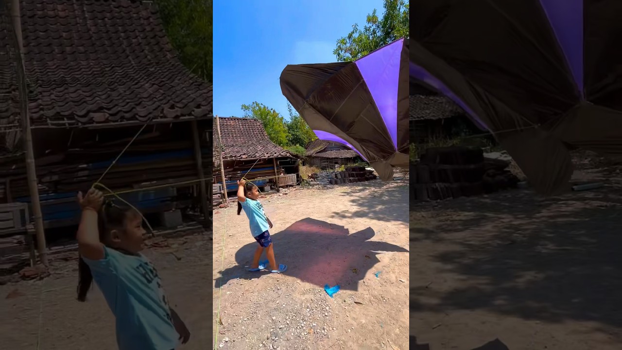 The kid's kite is really big #kite #flying #toy #cute #kid