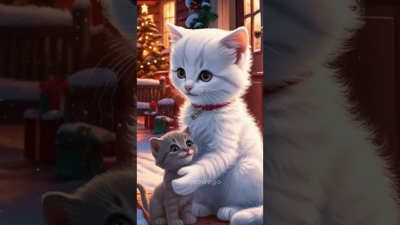 The Kittens Christmas Kindness #cat #catbaby #cute #ai