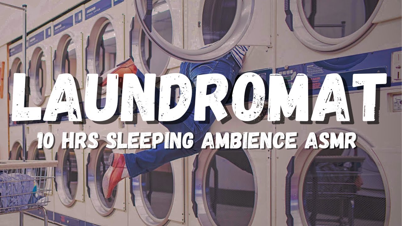 The Laundromat asmr Cafe On A Rainy Day! Wash Your Clothes And Relax With A Cup Of Coffee