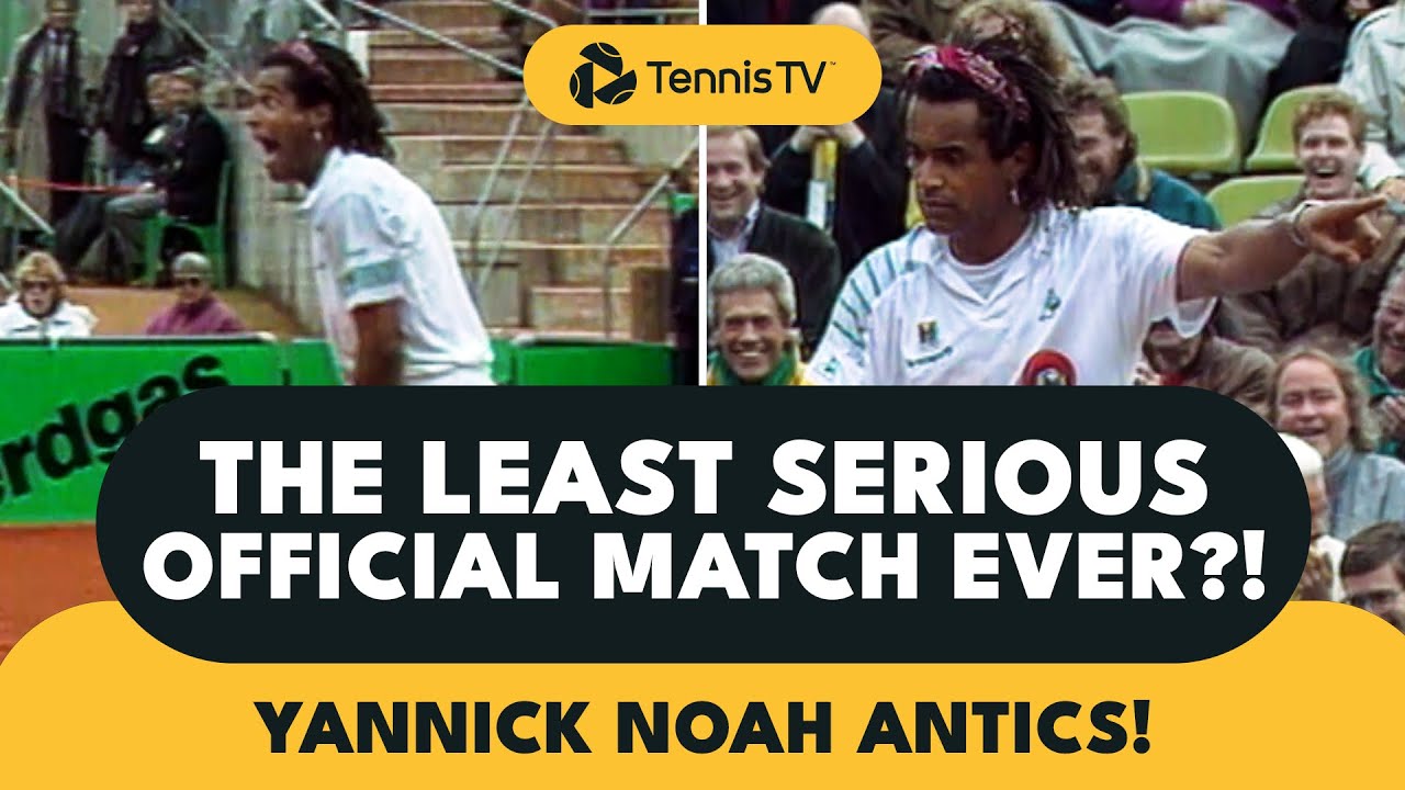 The LEAST Serious OFFICIAL Tennis Match Ever 😂 | Yannick Noah vs Magnus Larsson at Hamburg 1991