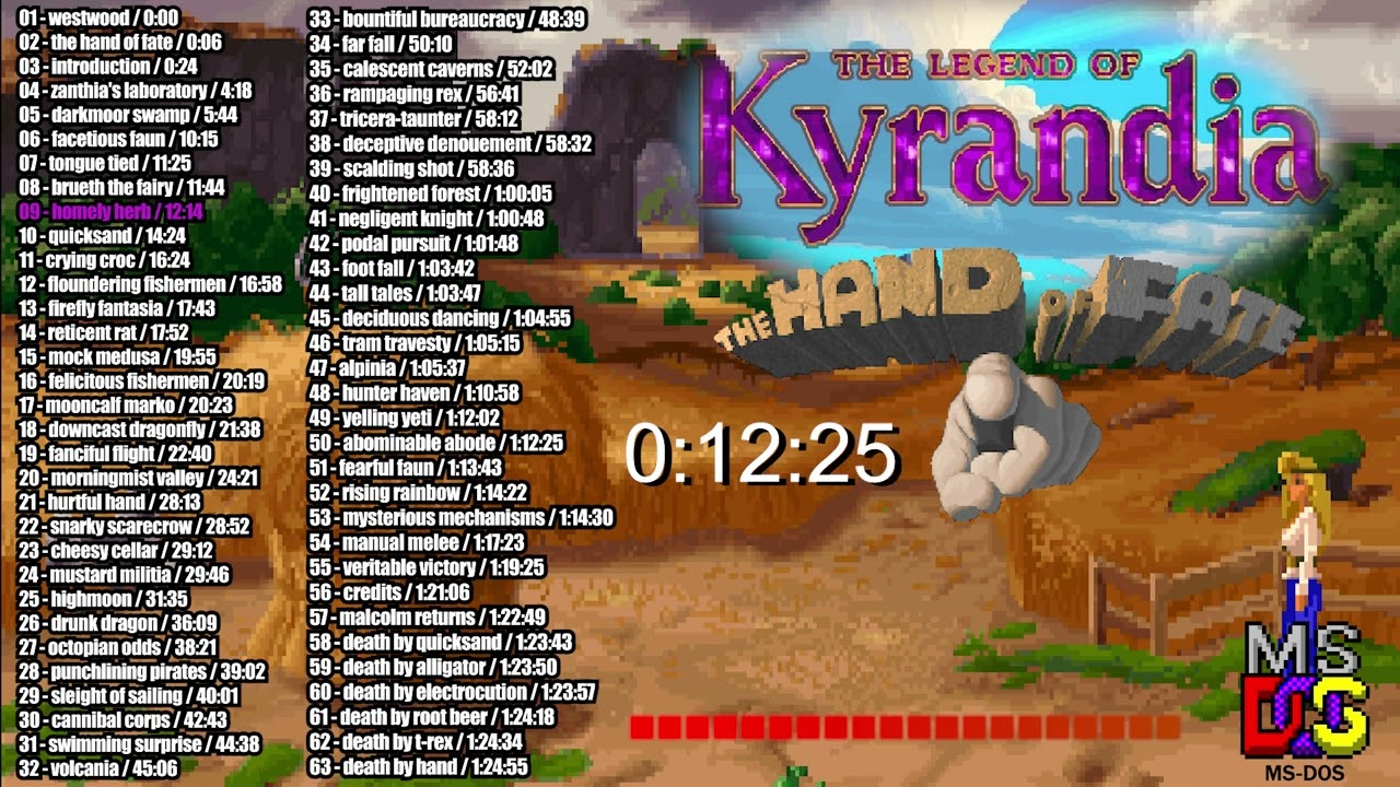 The Legend of Kyrandia, Book Two: The Hand of Fate OST | 1993 | MS-DOS - all soundtrack in one video