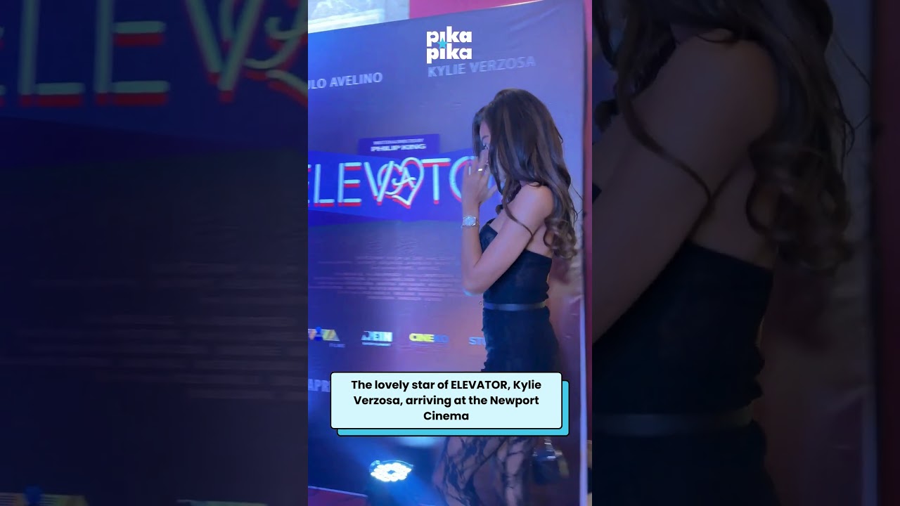 The lovely star of ELEVATOR, Kylie Verzosa, arriving at the Newport Cinema