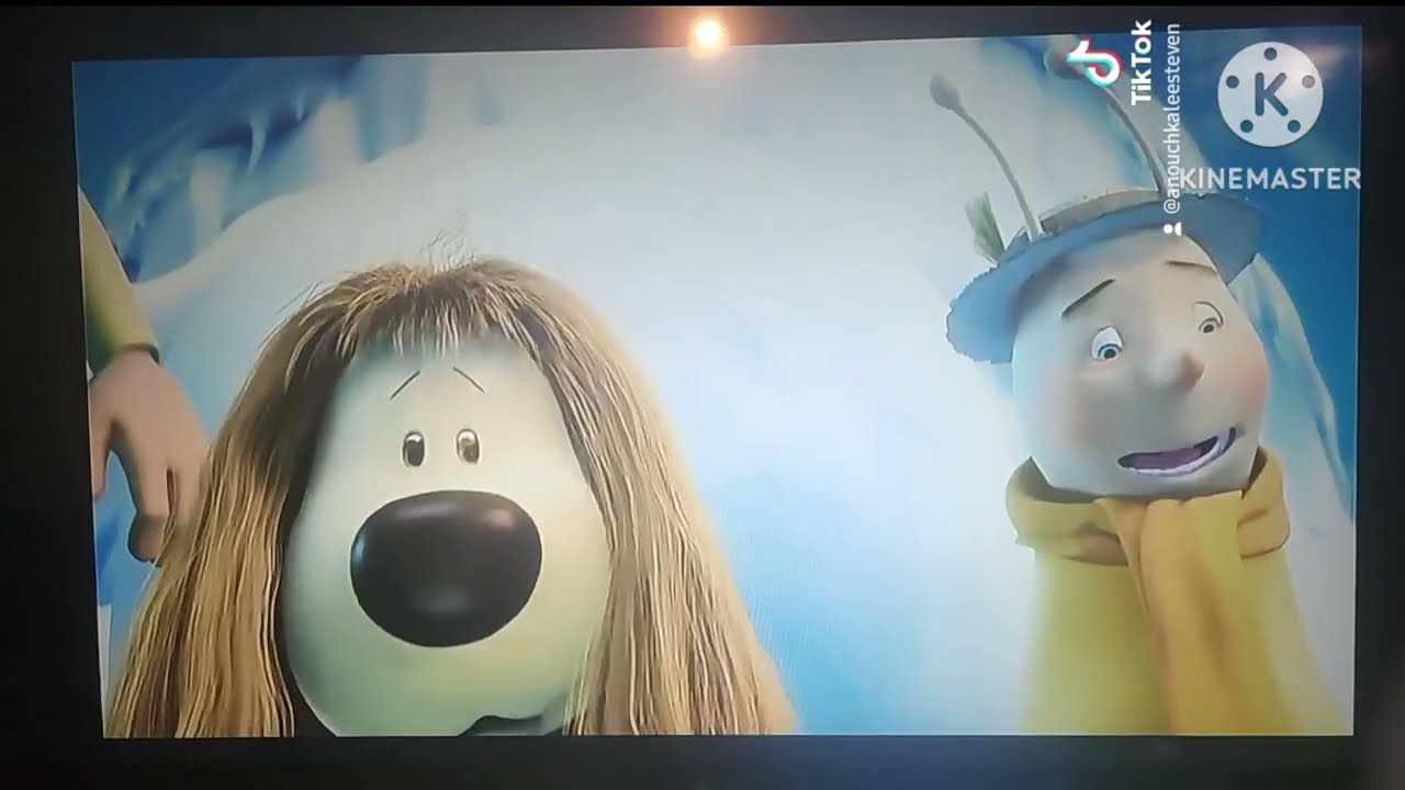 The magic roundabout ice slide scene.