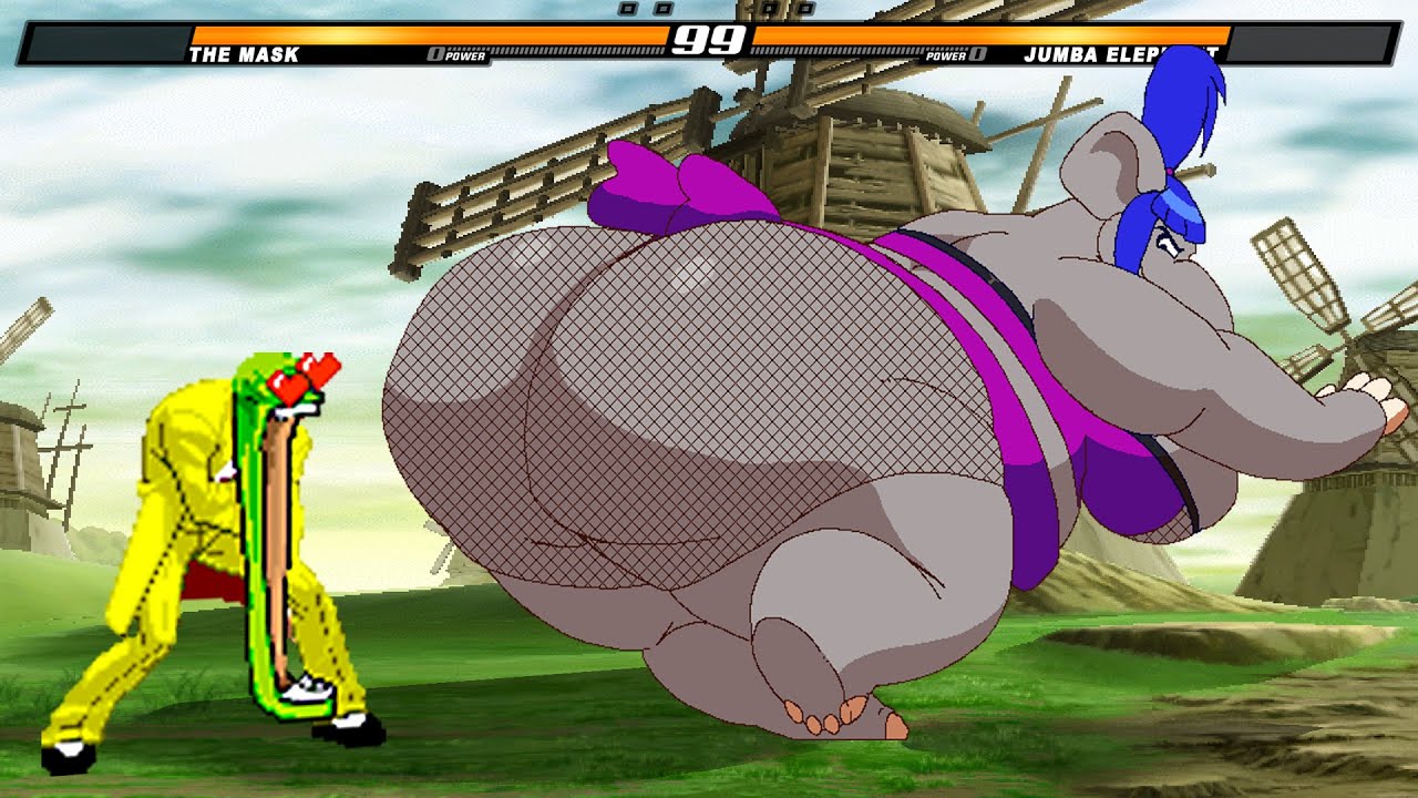 THE MASK vs JUMBA ELEPHANT - HIGH LEVEL EPIC FIGHT! CRUSHING FORCE