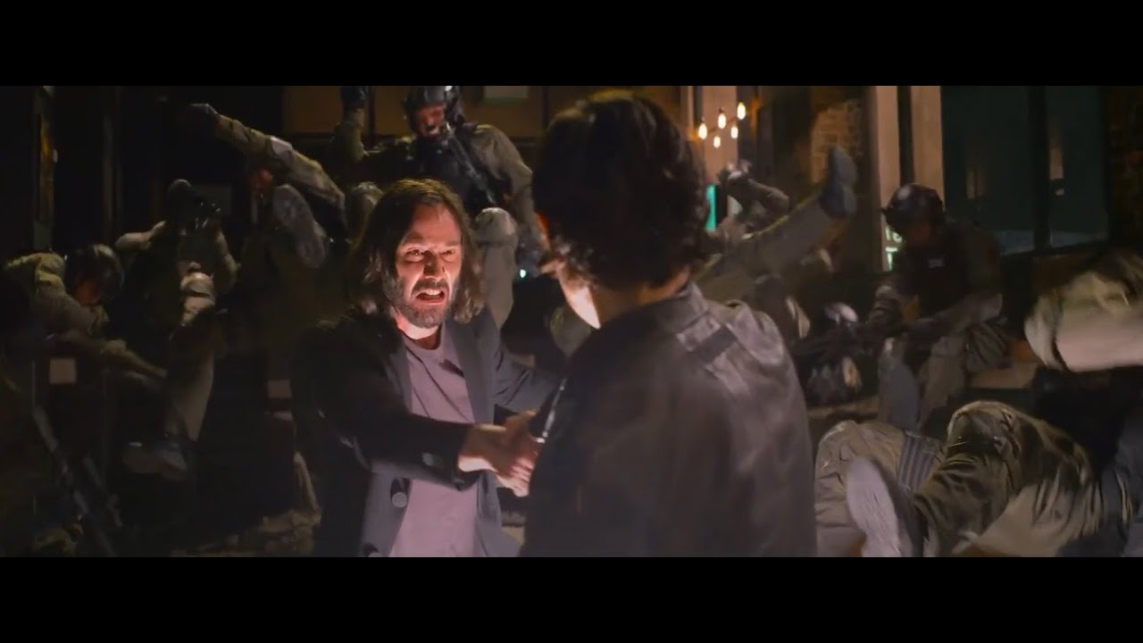 The Matrix Resurrections - Coffee Shop Fight Scene (1080p)