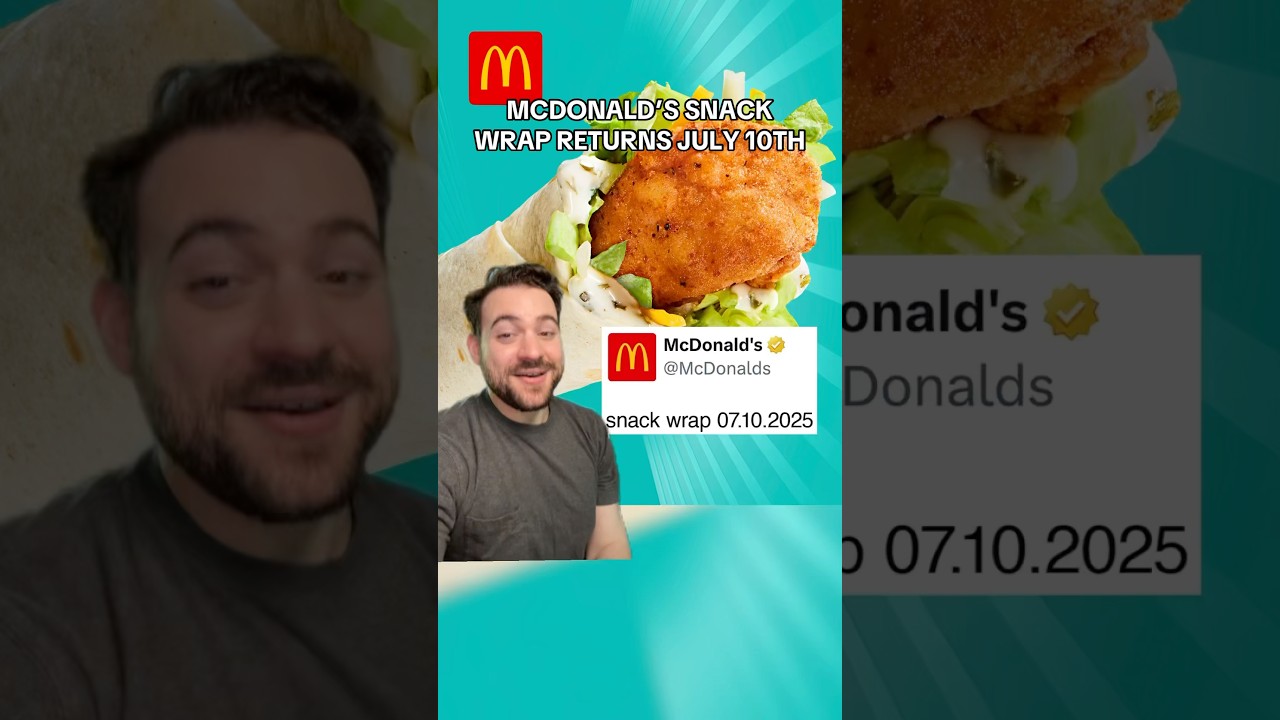 The McDonald’s Snack Wrap returns July 10th and we’ve got the details #fastfood #mcdonalds #eating