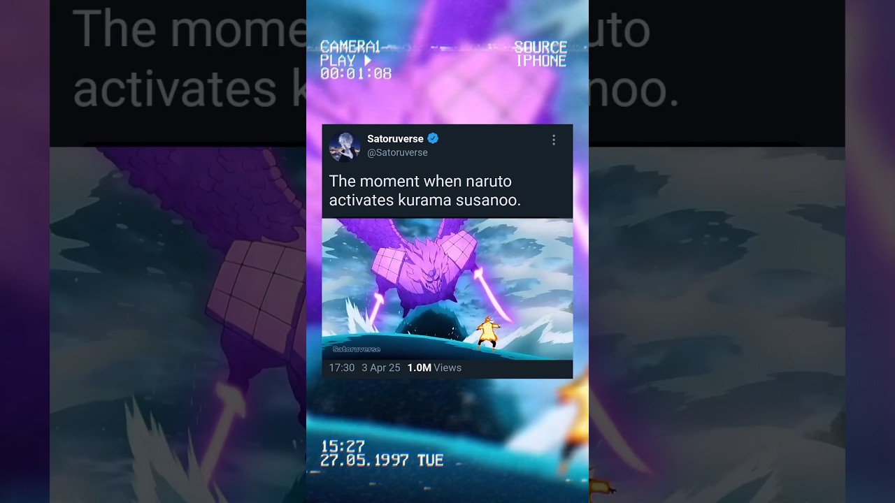 The moment when naruto activates kurama susanoo.#shorts