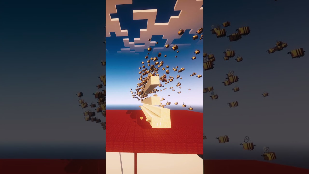 the most epic video in #minecraft #vither vs #bees