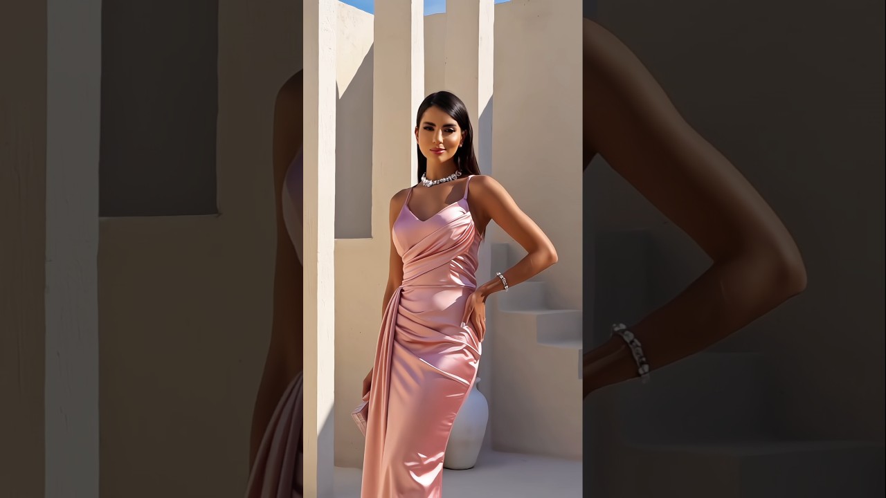 The Most Gorgeous Pink Satin Dress You'll Ever See