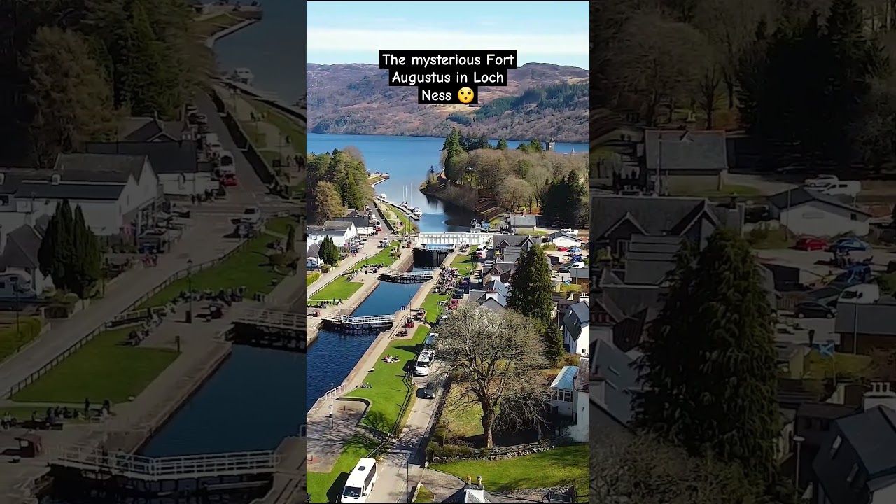 The mysterious Fort Augustus in Loch Ness 😯 #lochness #scotland #travel #aerialfootage #shirts #view
