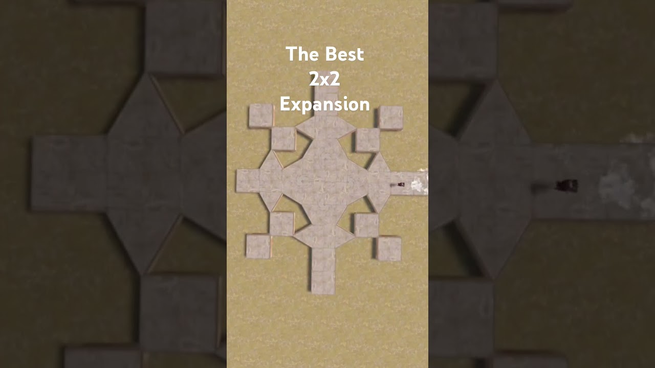 The perfect 2x2 for #rust #viral #rustbasedesign #rustpvp #rustconsole #rustsolobase#rustduo