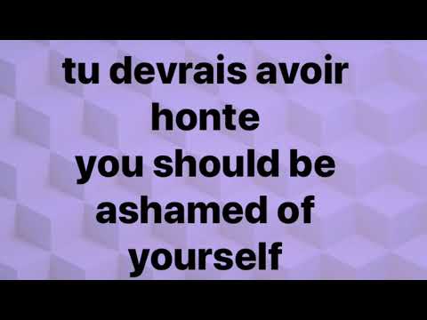 The phrase of the day - tu devrais avoir honte