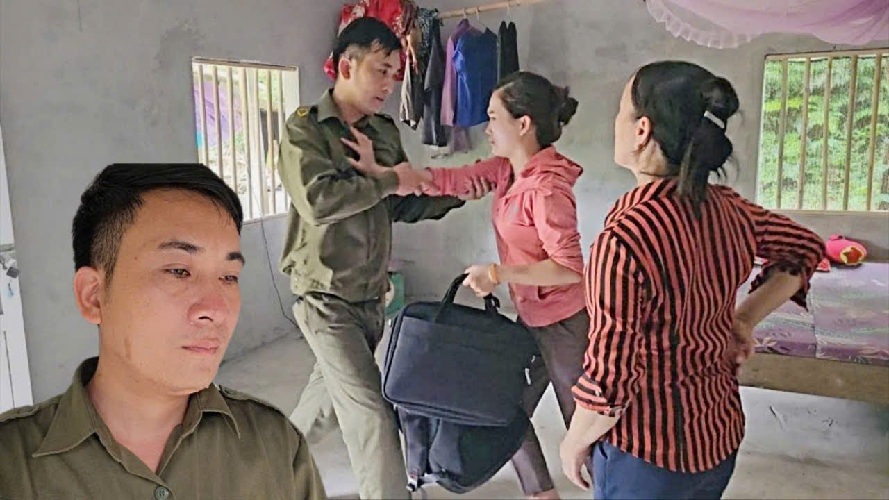 The policeman decided to live with his wife but she wouldn't let him in the house