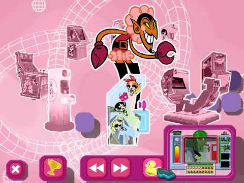 The Powerpuff Girls Gamesville Extras (including arcade mode gameplays)