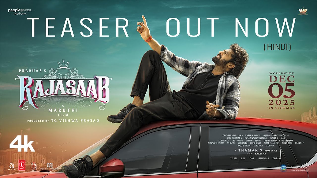 The Raja Saab Hindi Teaser | Prabhas | Maruthi | Thaman | TG Vishwa Prasad | Dec 5, 2025