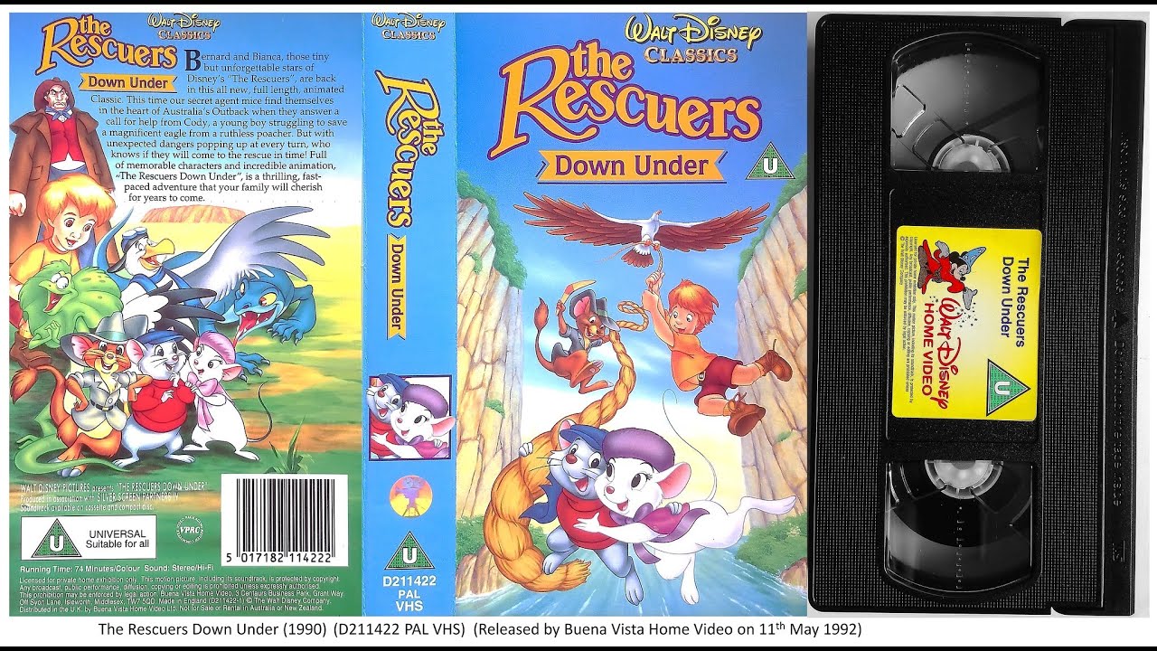The Rescuers Down Under (11th May 1992 - UK VHS)