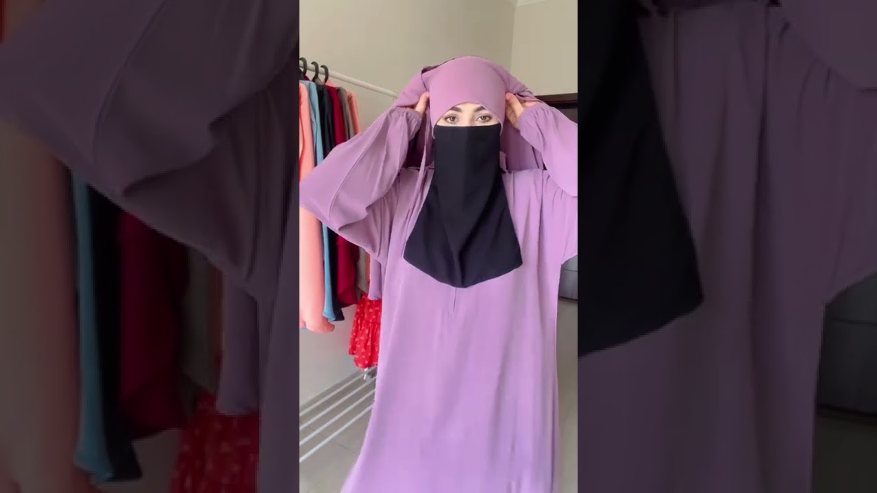 The right way to tie khamar#simple #hijab #elegant #tutorial #niqab