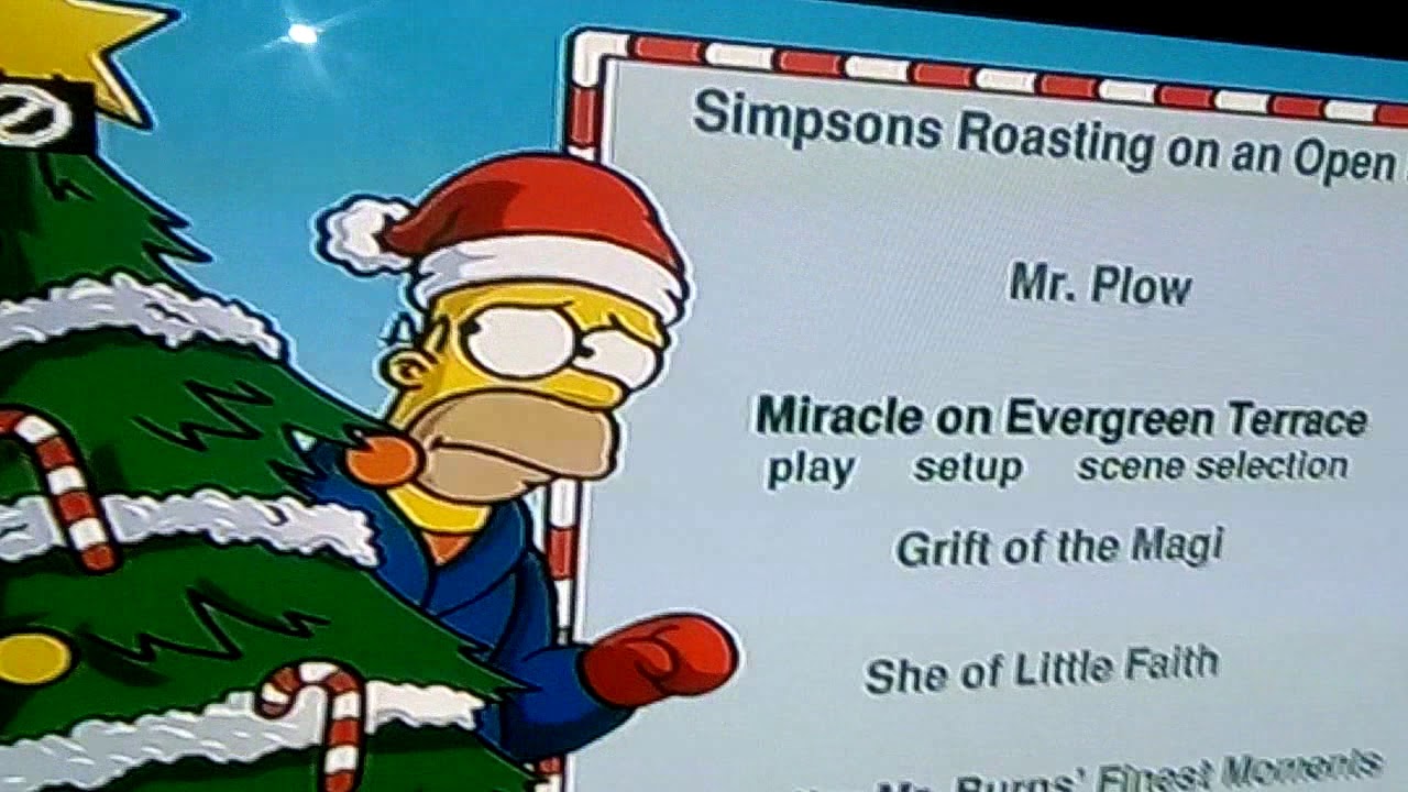 The Simpsons Christmas Vol 1 dvd menu