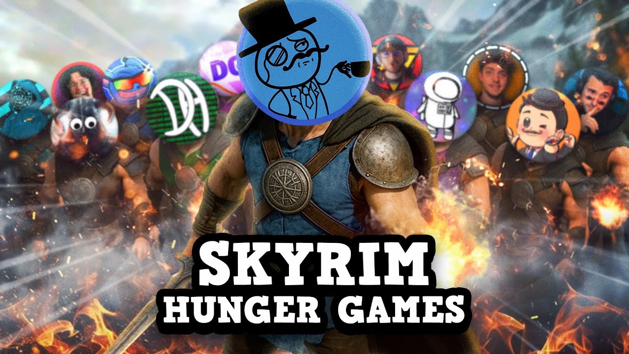 The Spiffing Brit VS 11 Skyrim Pro Youtubers - Skyrim Multiplayer Is Perfectly Balanced