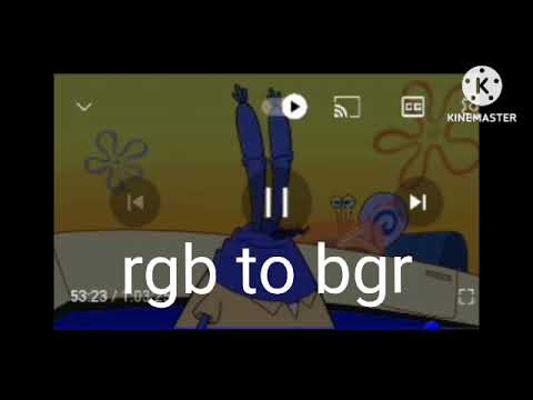 the spongebob videos invert color rgb to bgr series